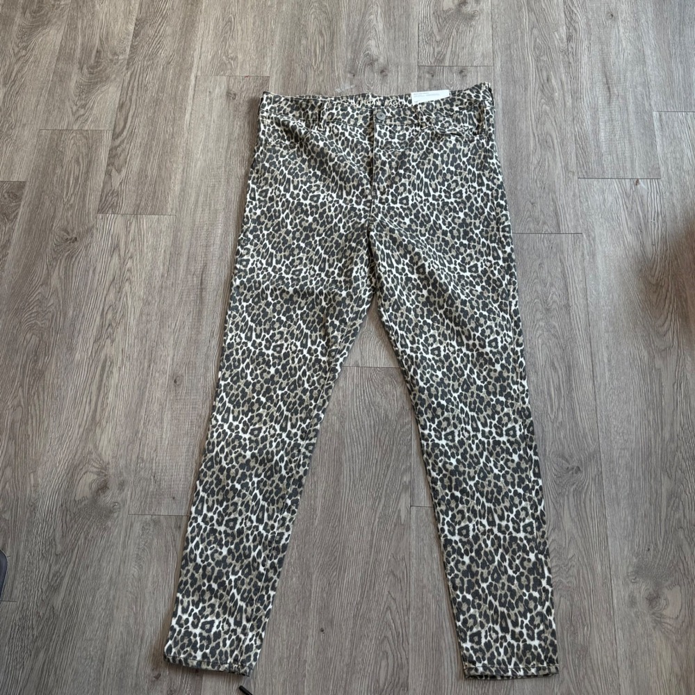 American Eagle Hi-Rise Jegging Leopard Animal Print Ne(x)t Level Stretch 18 Long